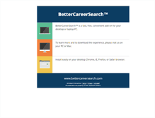 Tablet Screenshot of bettercareersearch.com